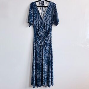 WHBM Dress NWT Ruched Front with Short Flutter Sleeves